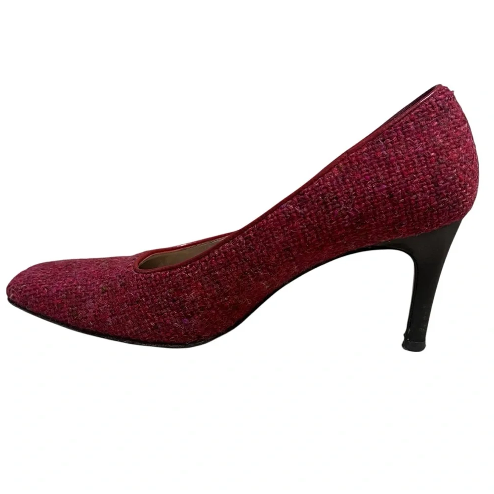 Kate Spade New YorkVintage Heels Pumps Square Toe Textured Red  Business‎ Casual